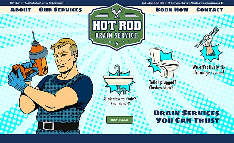 Hot-Rod-Drain-Service-Calgary-Web-Design