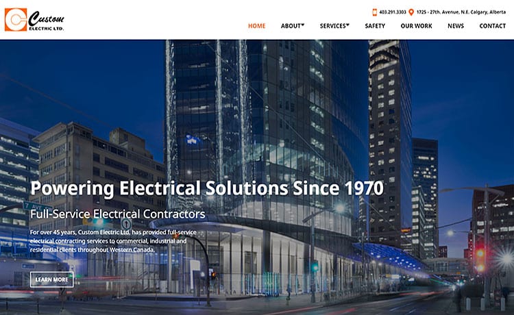 Custom-Electric-Calgary-Web-Design