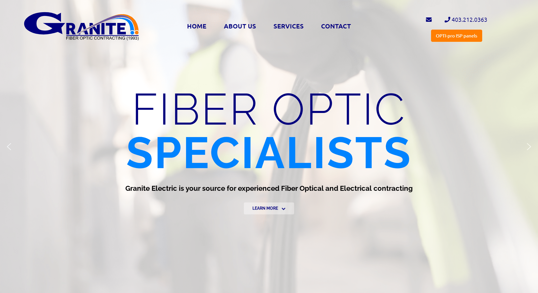 A Fresh  Site for Our Friends at Granite Electric! Blue Ocean