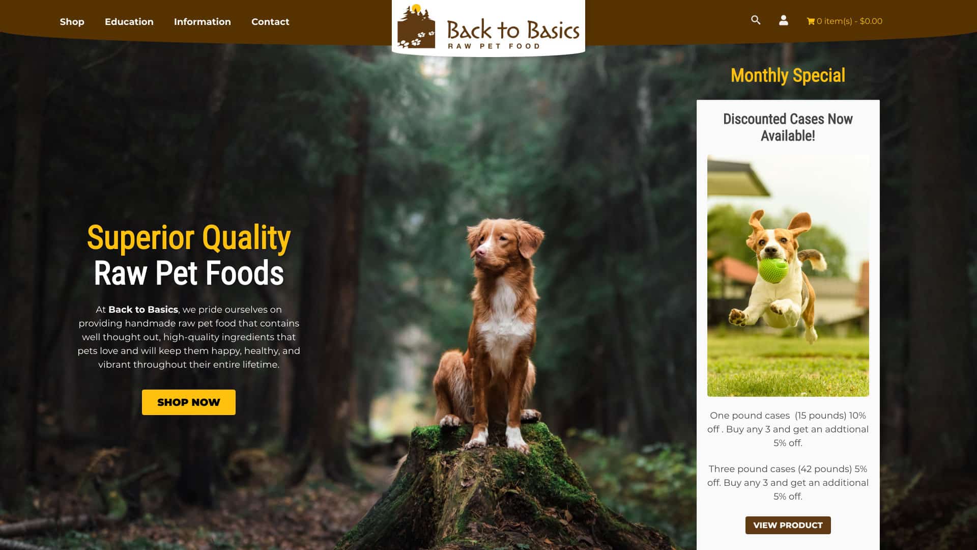 A New site That's Anything but "Basic" for This Raw Pet Food