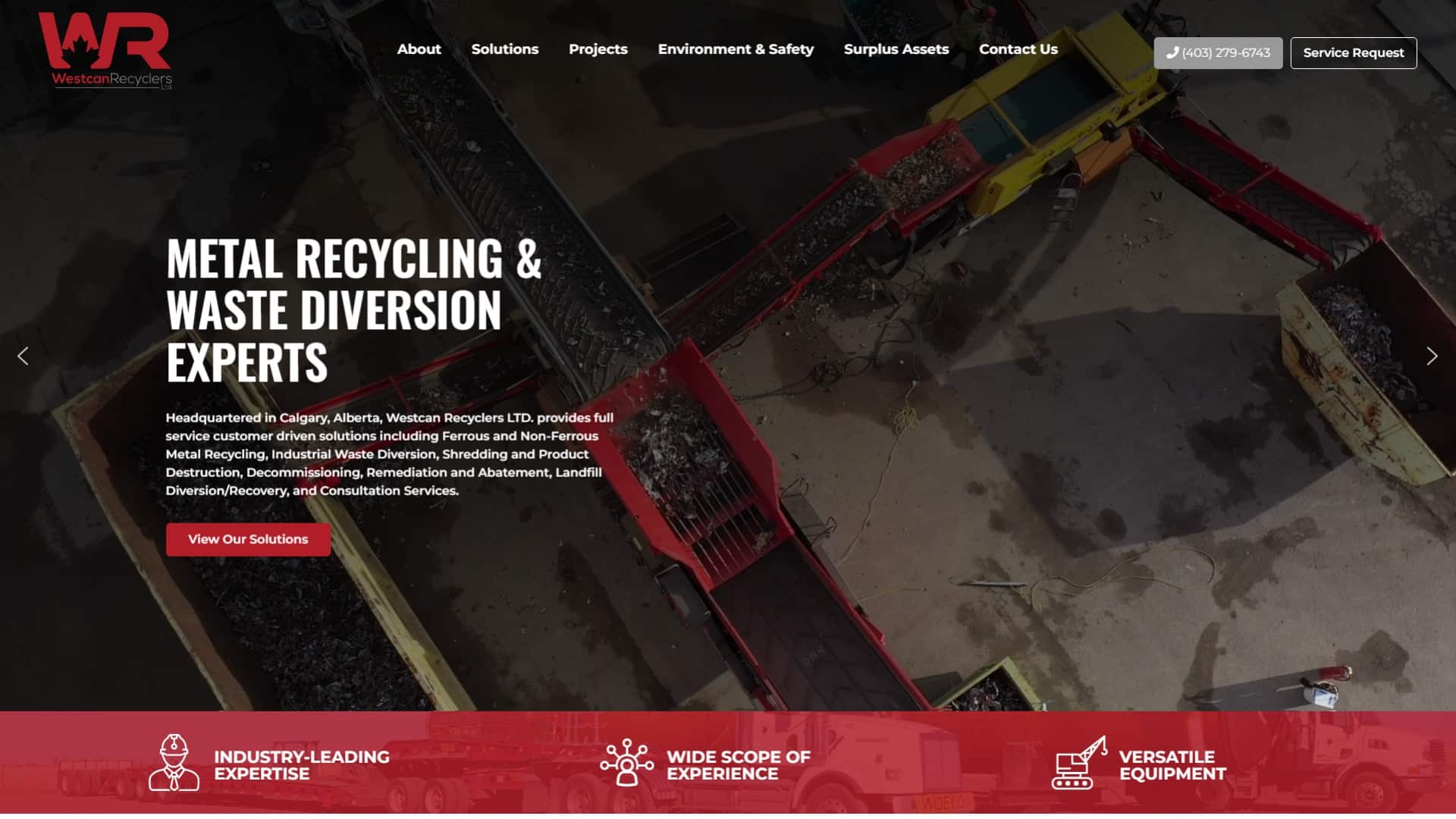 Westcan Recyclers Website Design Project
