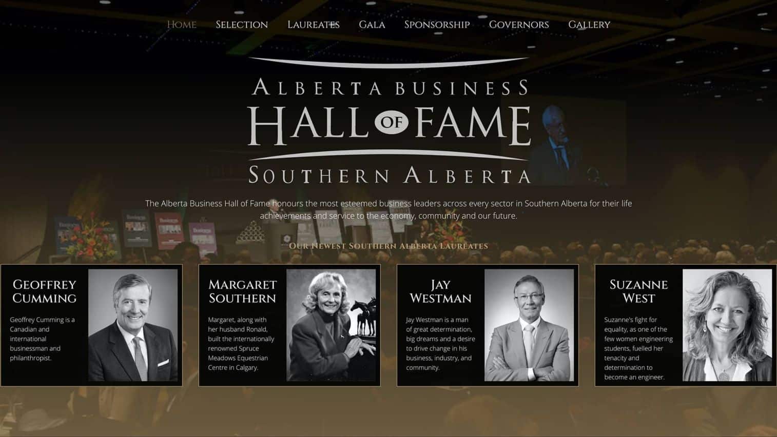 Alberta Business Hall of fame Website