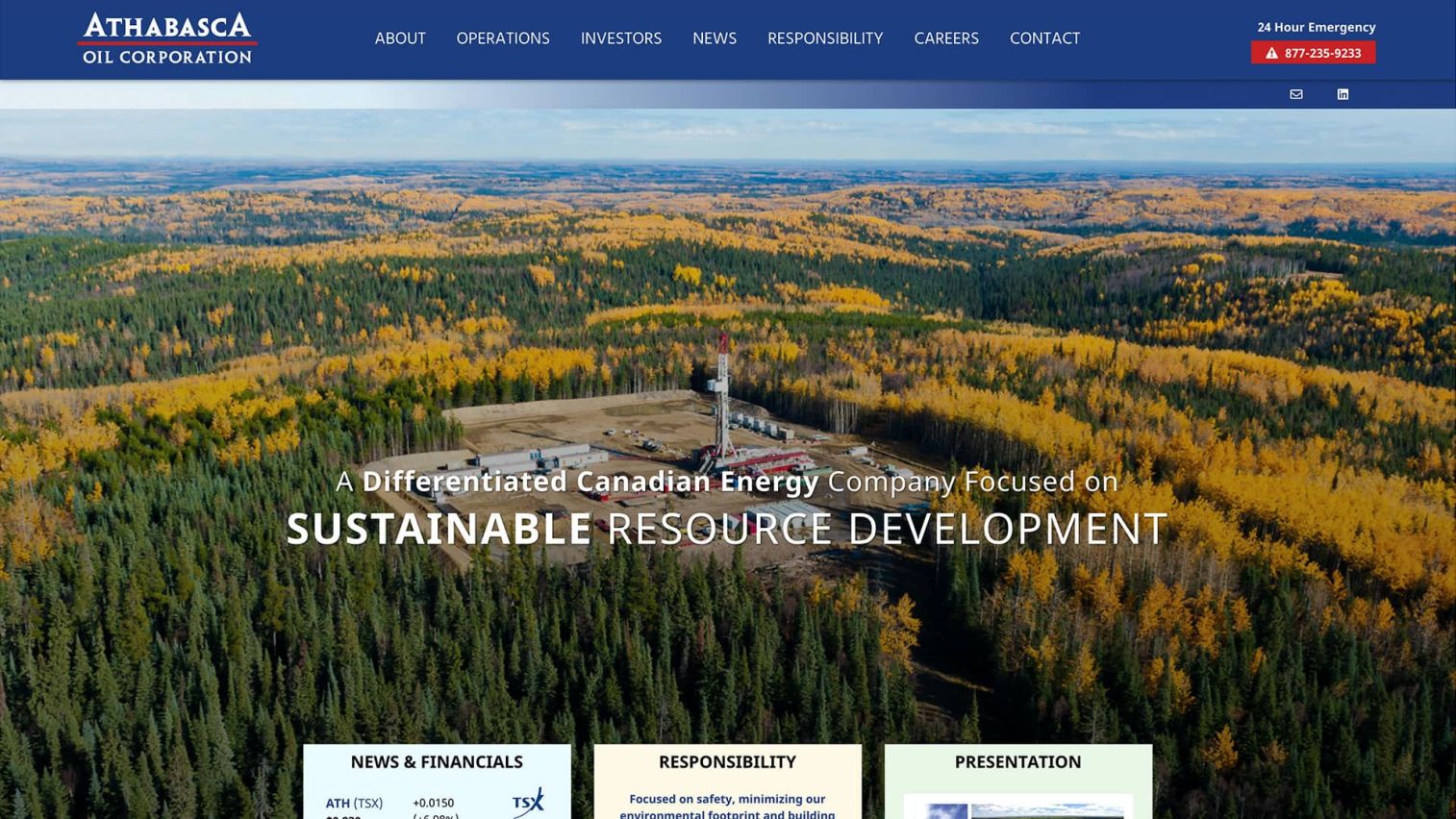 Athabasca Oil Corporation Website