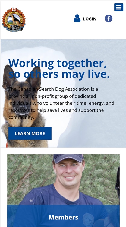 Canadian Search Dog website