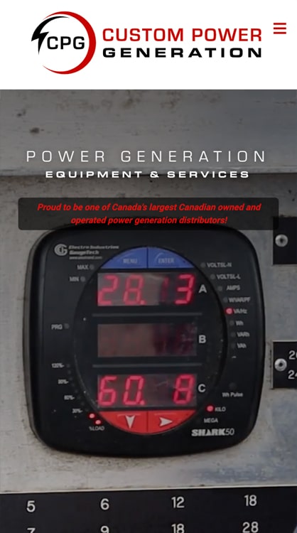 Custom Power website