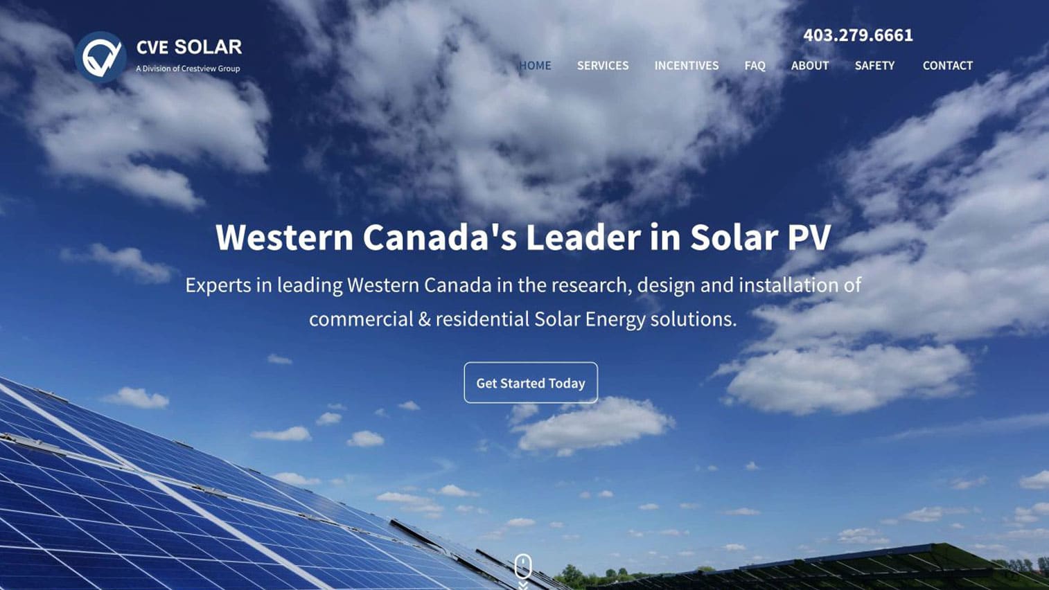 cve-solar website design project