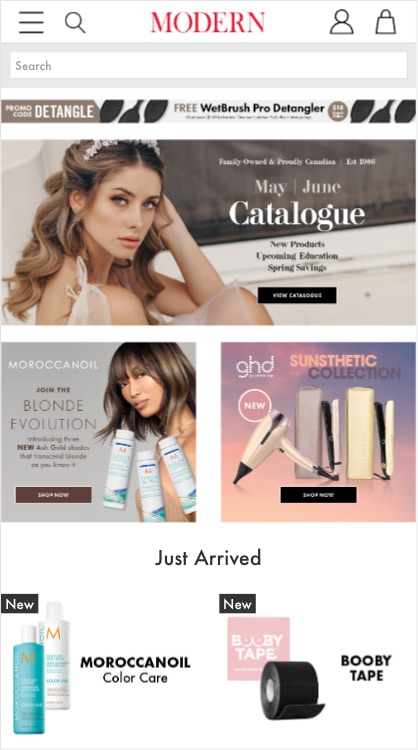 Modern Beauty Supplies Website