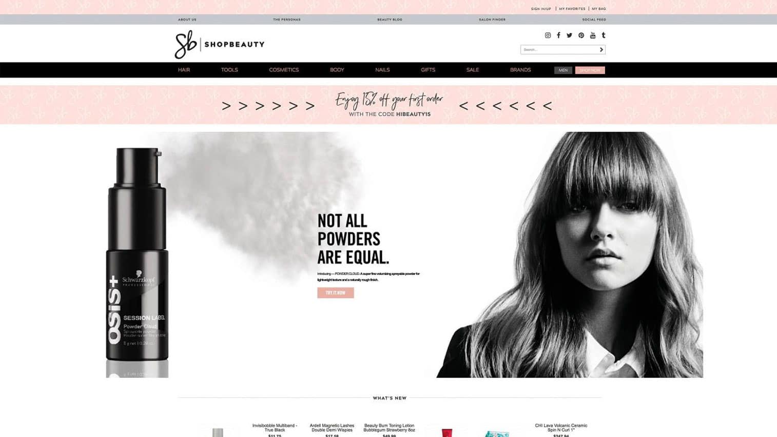 shop-beauty website design project