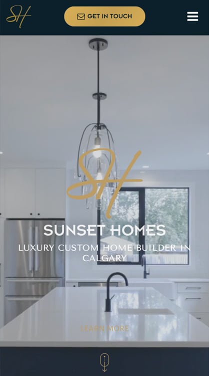 Sunset Homes Website