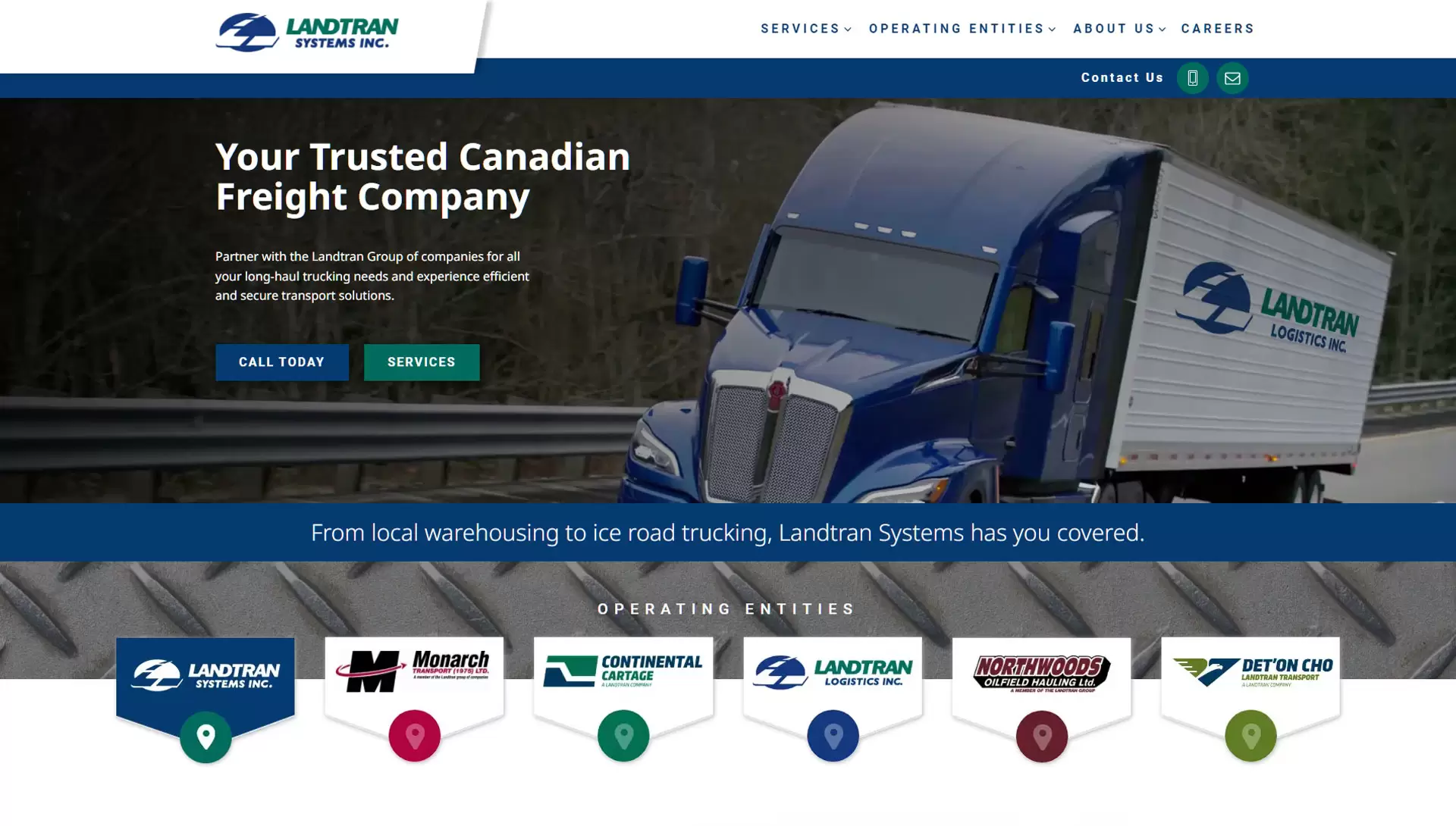 Blue-Ocean-Ineractive-Marketing-Canadian-Freight-Company-Calgary-Edmonton-Landtran-Systems-Inc