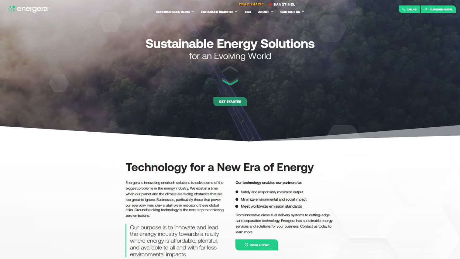 energera website design project