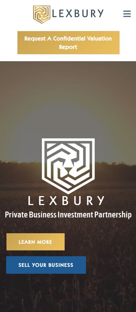 lexbury website design project