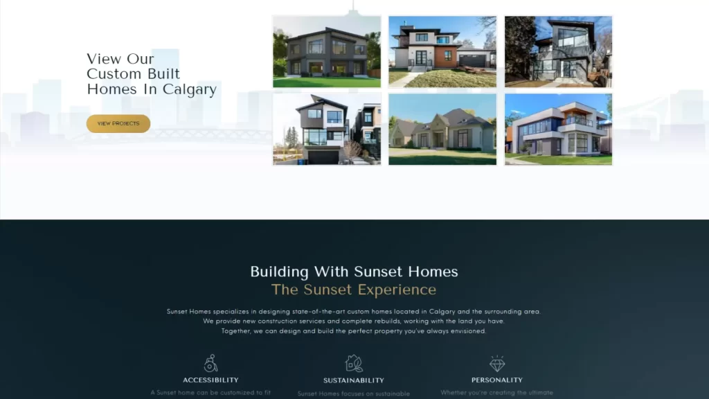 Creating a Luxurious Experience Sunset Homes Launches New site Blue Ocean Interactive