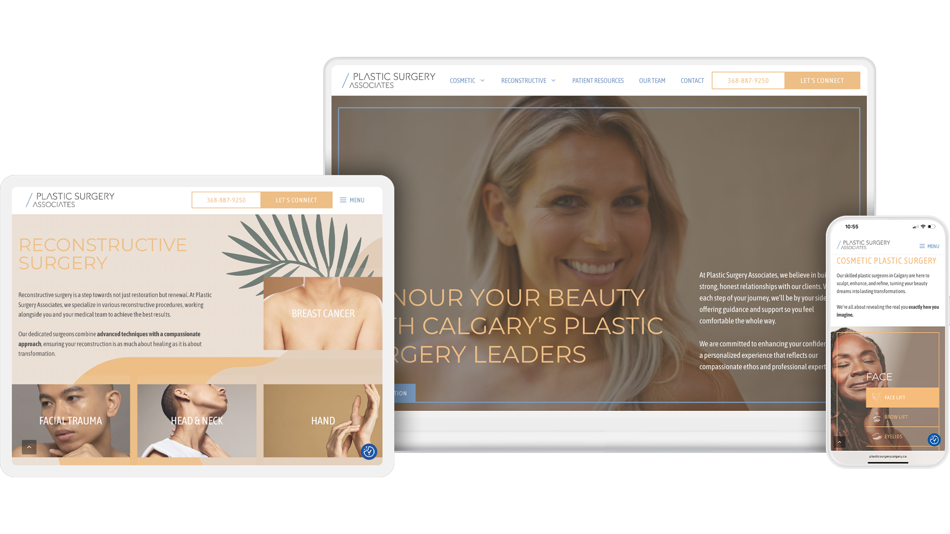 plastic surgery associates responsive web design