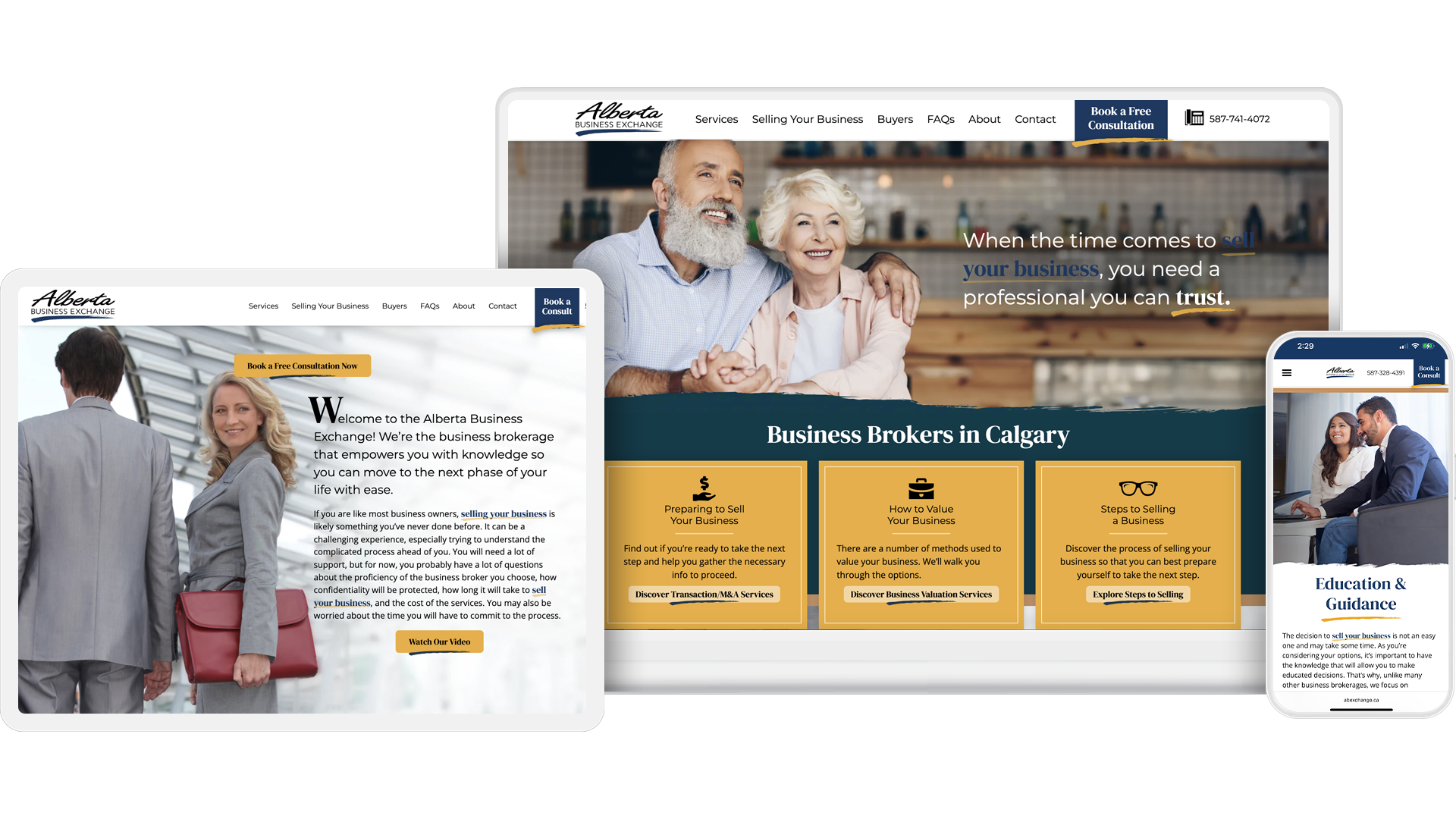 alberta business exchange responsive design