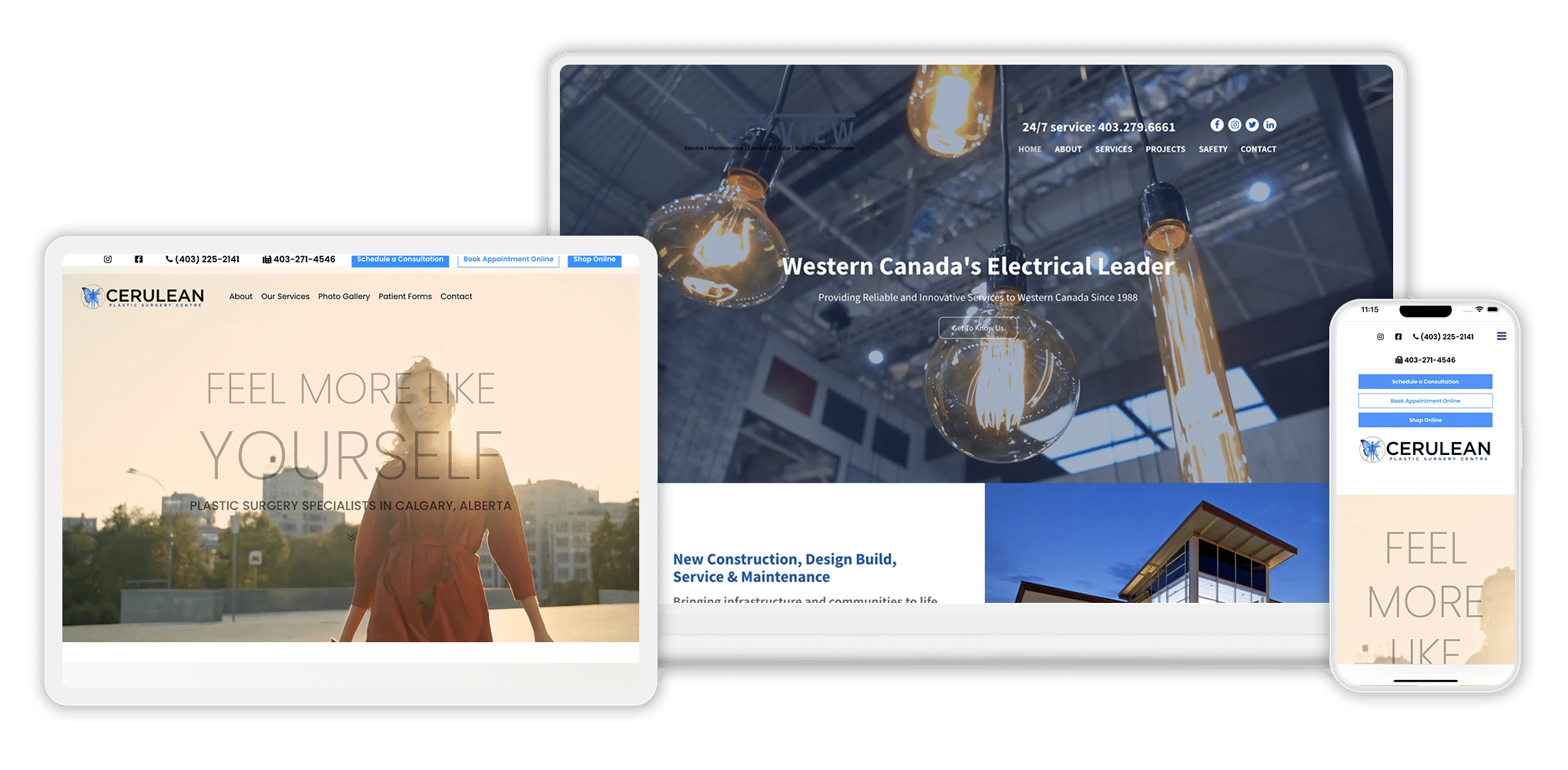 Responsive Mockup Cerulean