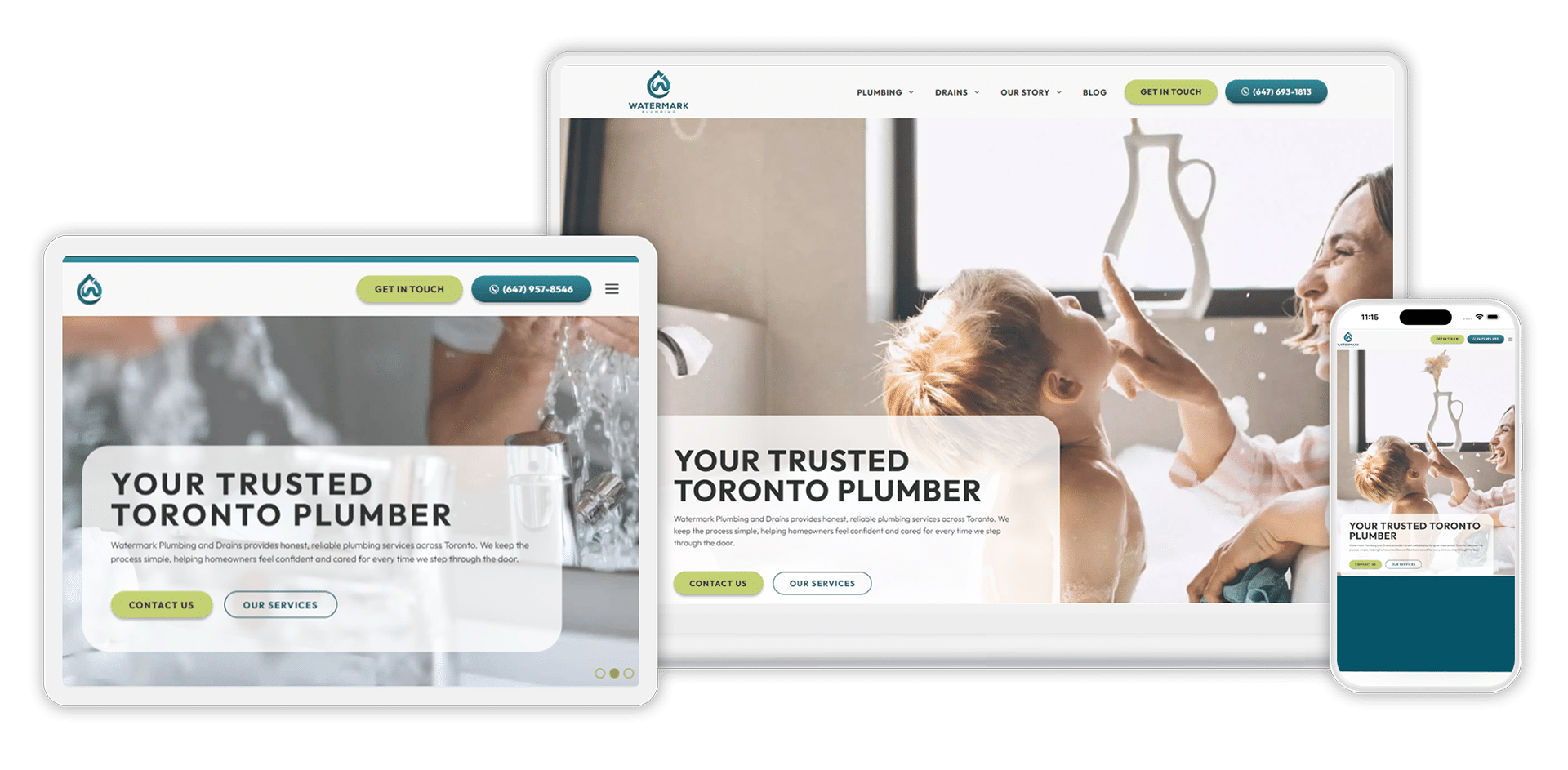 watermark plumbing and drains responsive design